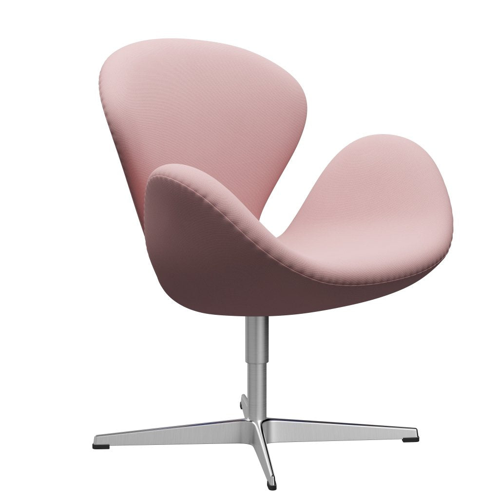 Fritz Hansen Chaise salon de cygne, aluminium / renommée brossé en satin violet