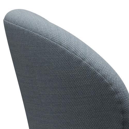 Fritz Hansen Swan Lounge Chair, Satin Brushed Aluminium/Fiord Blue/Grey