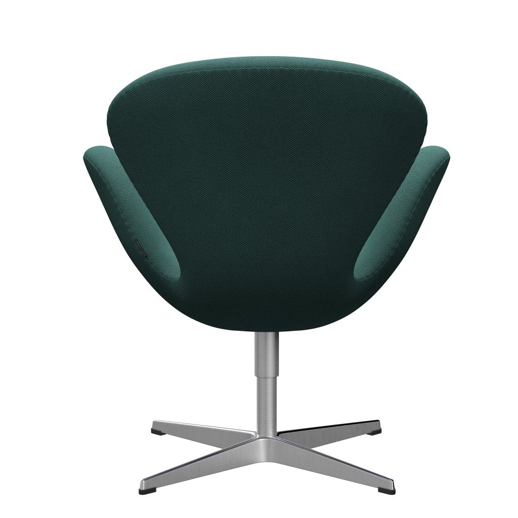 Fritz Hansen Swan Lounge Stuhl, Satin gebürstet Aluminium/Fiord Brown/Orange