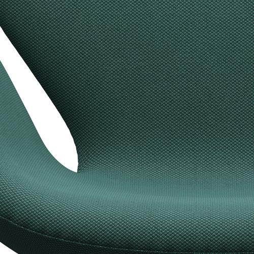 Sillón Fritz Hansen Swan, aluminio cepillado con satén/fiord marrón/naranja