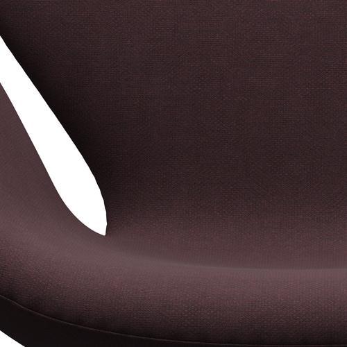 Sillón Fritz Hansen Swan, aluminio cepillado por satén/Fiord Borgoña