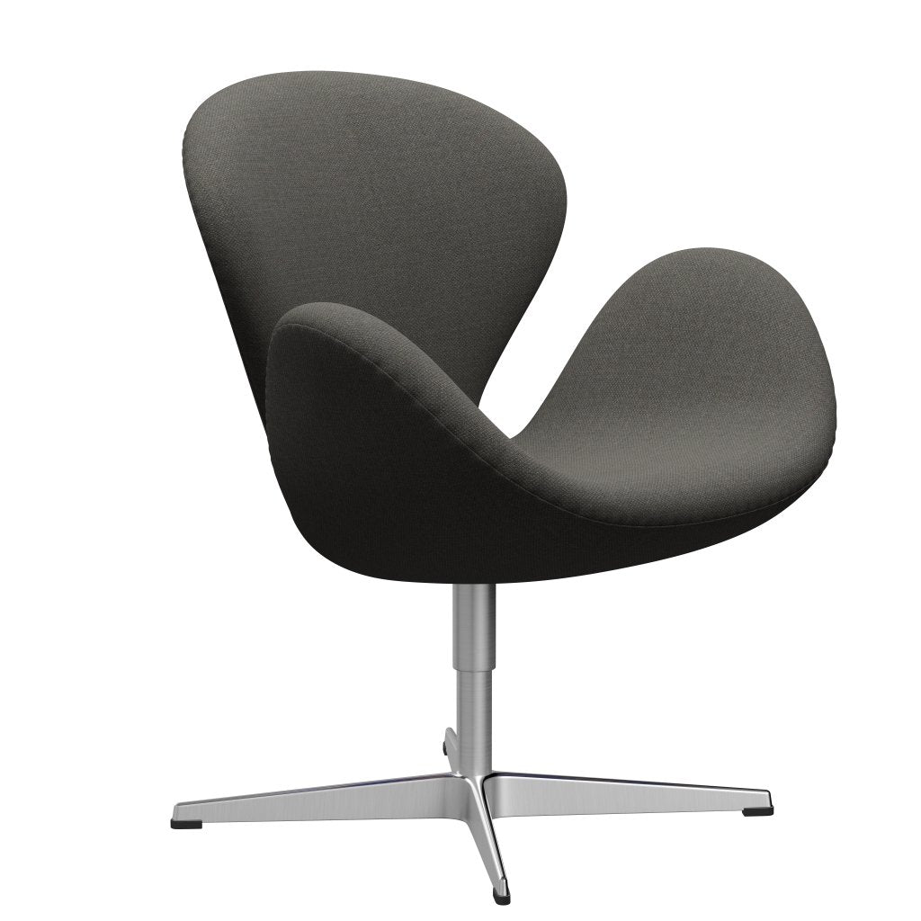 Fritz Hansen Swan Lounge Stuhl, Satin gebürstet Aluminium/Fiord dunkelgrau/Stein