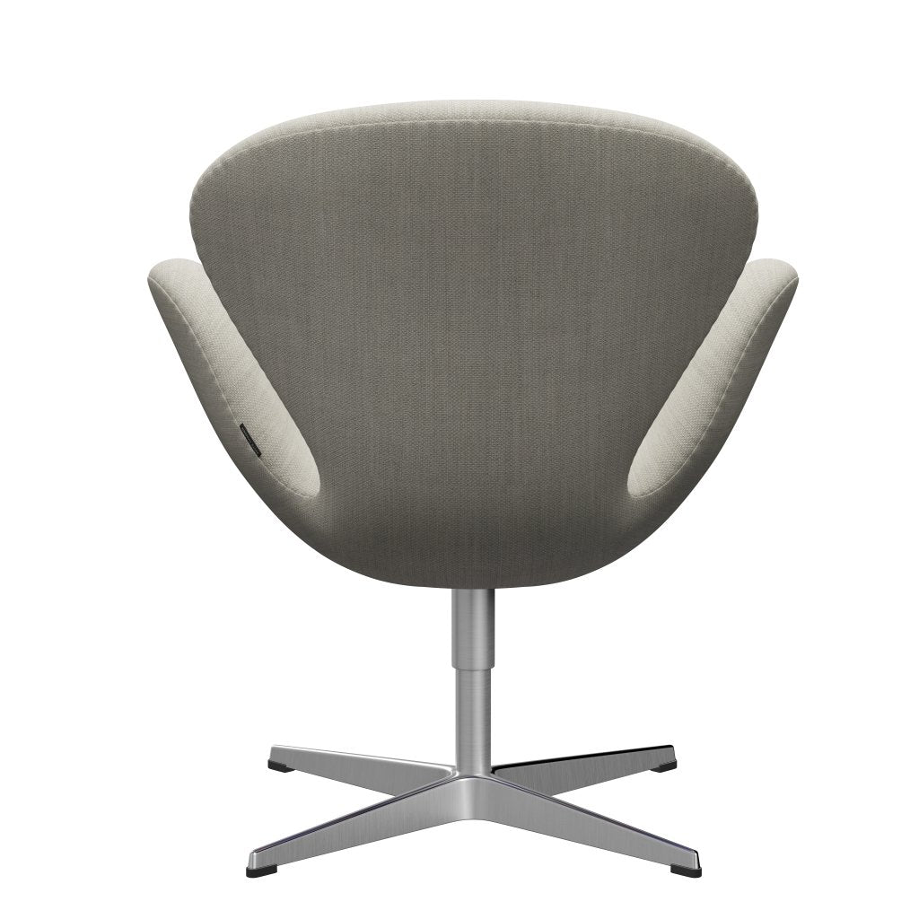 Fritz Hansen Chaise salon de cygne, aluminium brossé en satin / gris fiord