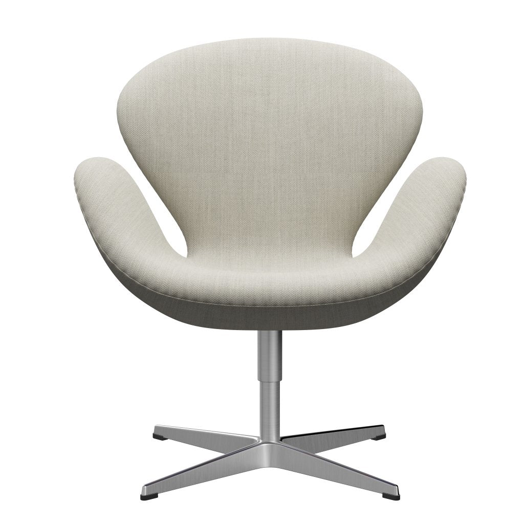 Sedia da salotto Fritz Hansen Swan, alluminio spazzolato in raso/grigio fiord