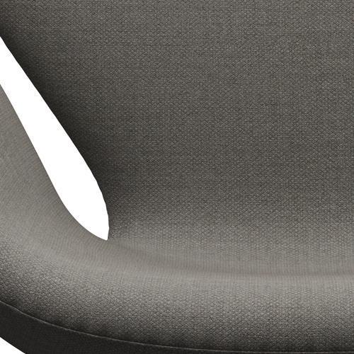 Fritz Hansen Swan Lounge -stoel, satijnen geborsteld aluminium/fiord grijs/steen