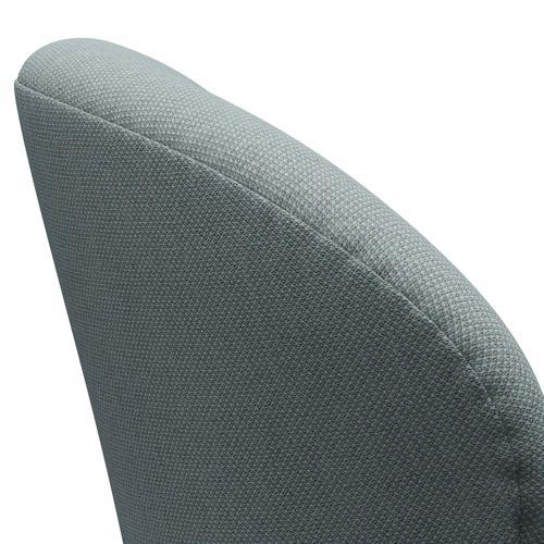 Sillón Fritz Hansen Swan, aluminio cepillado por satén/fiord verde/azul/piedra