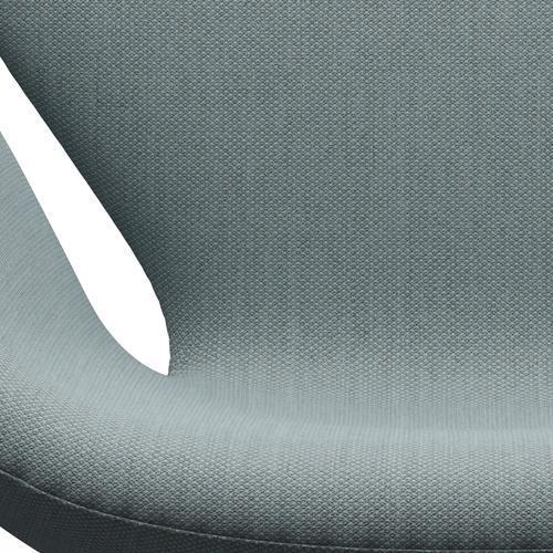 Fritz Hansen Chaise salon de cygne, aluminium brossé en satin / vert fiord / bleu / pierre