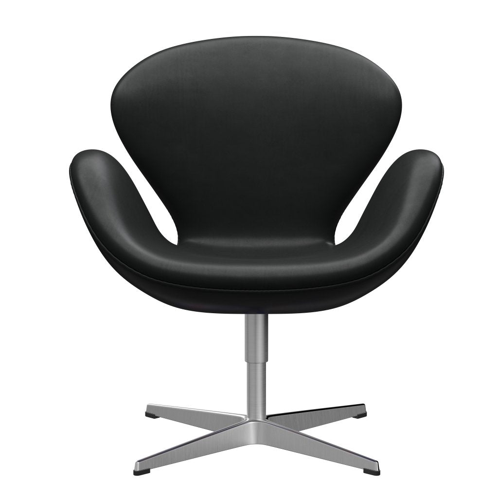 Fritz Hansen Swan Lounge -stoel, Satin Borde Aluminium/Grace Black