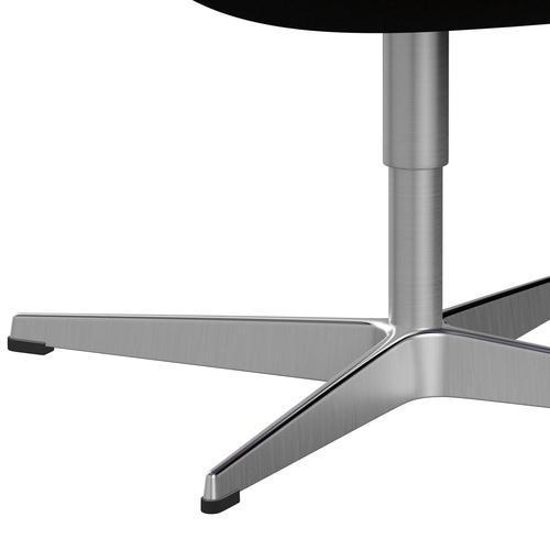 Fritz Hansen Swan Lounge Stuhl, Satin gebürstet Aluminium/Hallingdal dunkelbraun