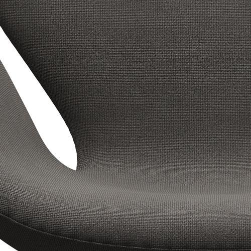 Fritz Hansen Chaise de salon de cygne, aluminium brisé et gris d'Hallingdal sombre