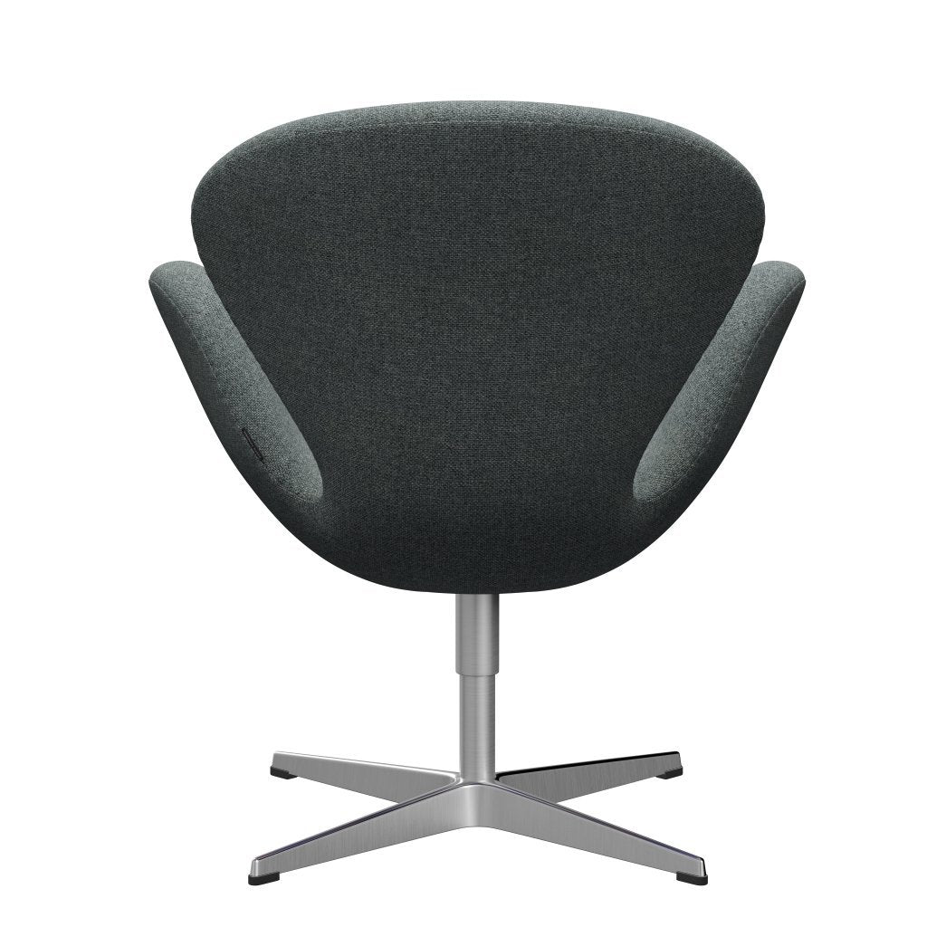 Fritz Hansen Swan Lounge Stuhl, sitzend gebürstetes Aluminium/Hallingdal Grey