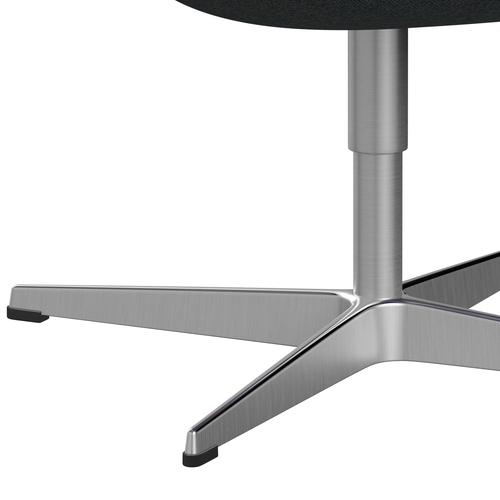 Fritz Hansen Swan Lounge Stuhl, sitzend gebürstetes Aluminium/Hallingdal Grey