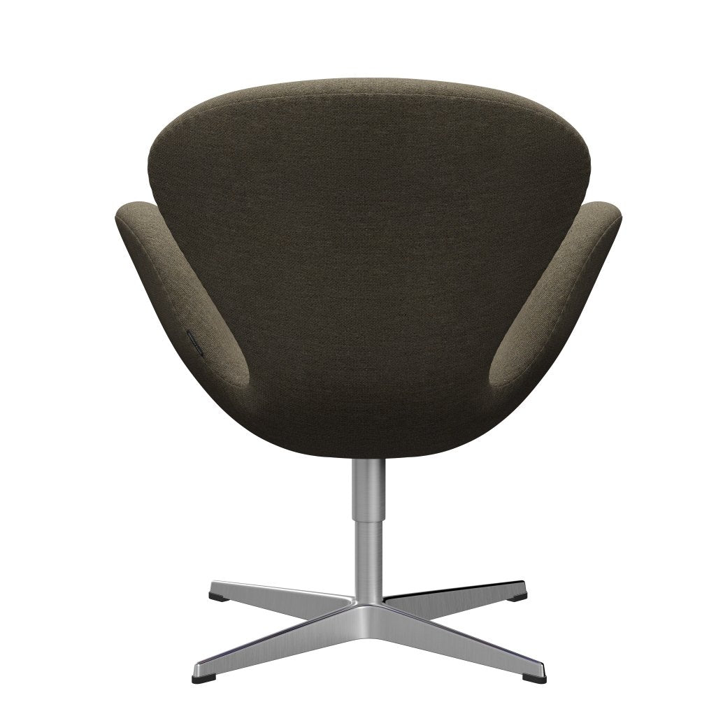 Fritz Hansen Chaise salon de cygne, aluminium en satin en aluminium / hallingdal gris / marron