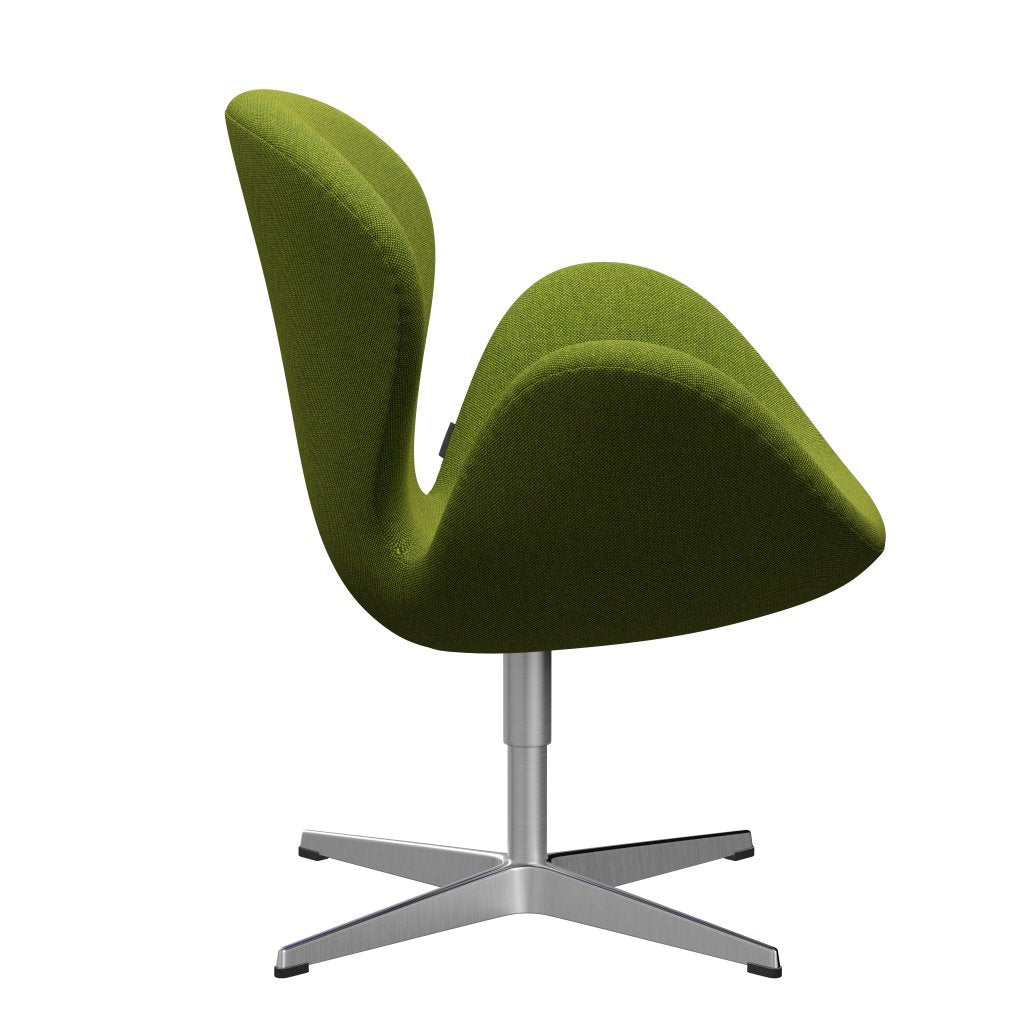 Fritz Hansen Swan Lounge Stuhl, Satin gebürstet Aluminium/Hallingdal Grün