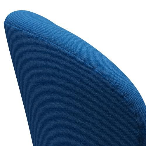 Sedia fritz Hansen Swan Lounge, alimentazione in alluminio spazzolato/blu chiaro di Hallingdal