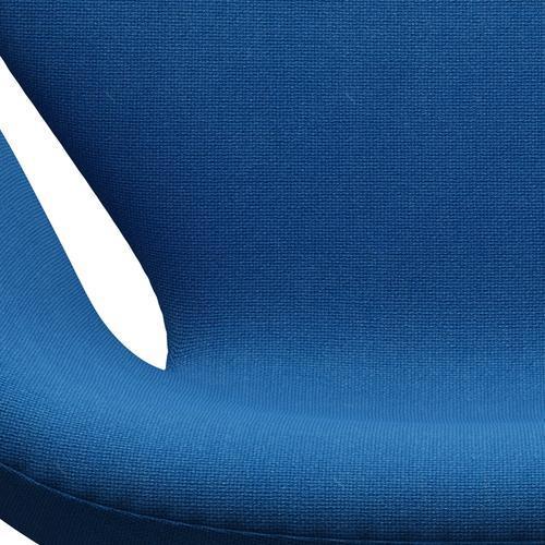 Sedia fritz Hansen Swan Lounge, alimentazione in alluminio spazzolato/blu chiaro di Hallingdal