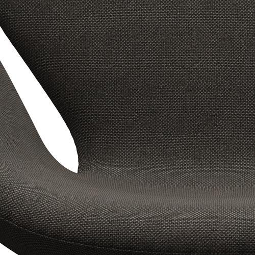 Fritz Hansen Chaise de salon de cygne, aluminium brisé à la lumière du charbon de bois en aluminium / hallingdal