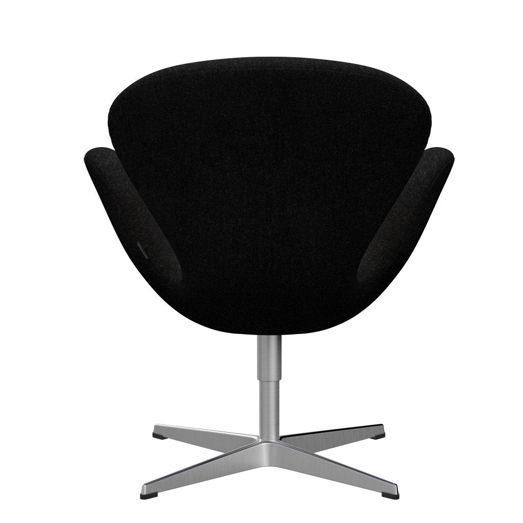 Fritz Hansen Swan Lounge -stoel, satatie geborsteld aluminium/Hallingdal Charcoal