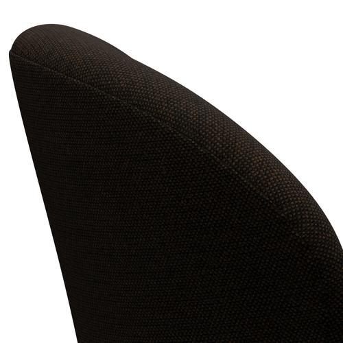 Sillón Fritz Hansen Swan, aluminio cepillado por satén/Hallingdal Negro/Marrón