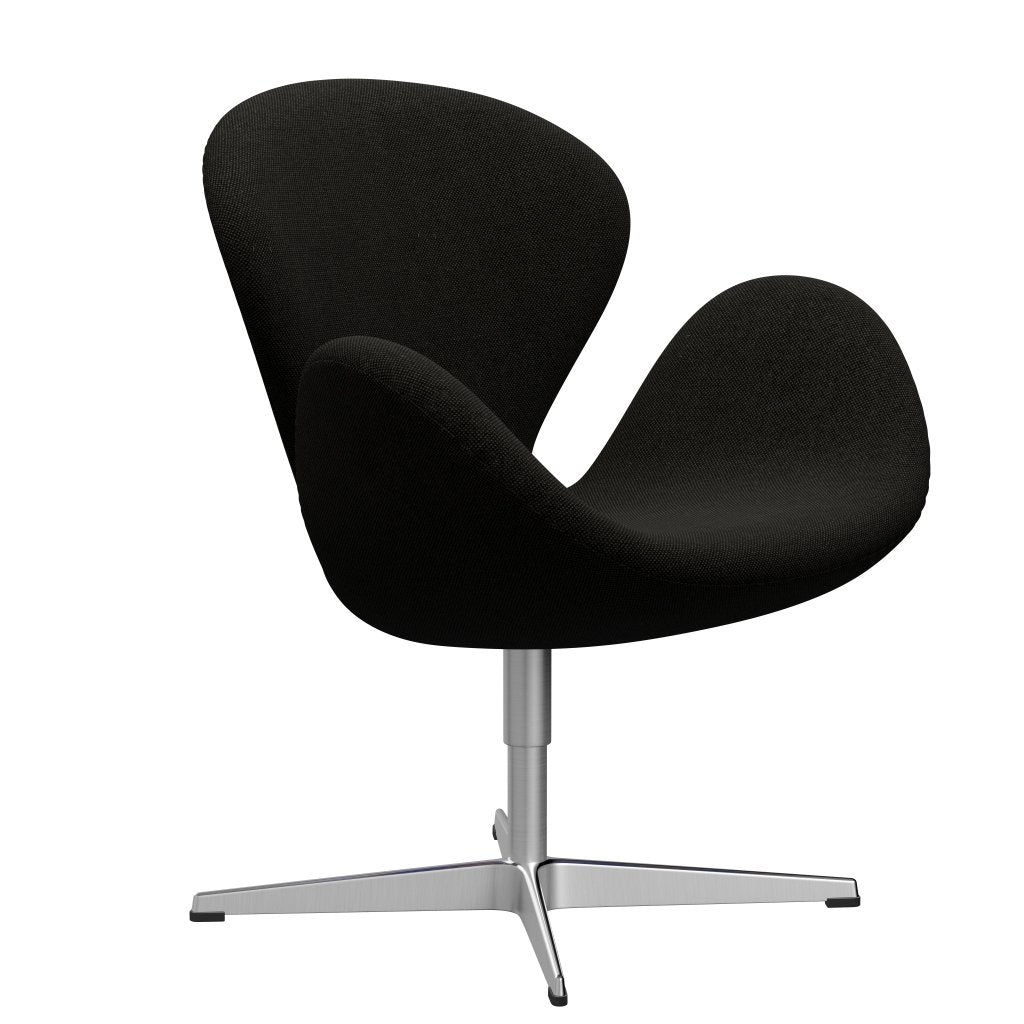 Sedia fritz Hansen Swan Lounge, alluminio con segatura/Hallingdal nero/grigio (173)