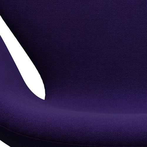 Sedia fritz Hansen Swan Lounge, alimentazione in alluminio spazzolato/viola di Hallingdal