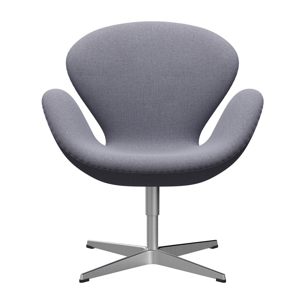 Fritz Hansen Swan Lounge Stuhl, Satin gebürstet Aluminium/Re Wolle Lavendel/natürlich