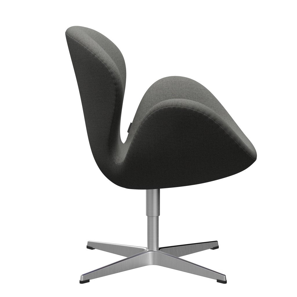 Sedia fritz Hansen Swan Lounge, alluminio spazzolato in raso/Re Taupe/Naturale