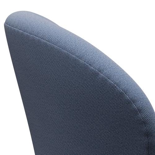 Fritz Hansen Chaise salon de cygne, aluminium / jantes brossé en satin bleu / blanc