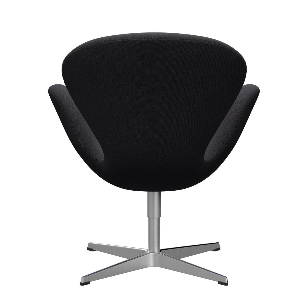 Sedia fritz Hansen Swan Lounge, alluminio spazzolato in raso/cerchi blu marrone/scuro