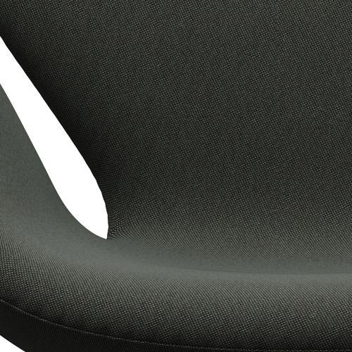 Sillón Fritz Hansen Swan, aluminio cepillado por satén/marrón marrón/verde musgo