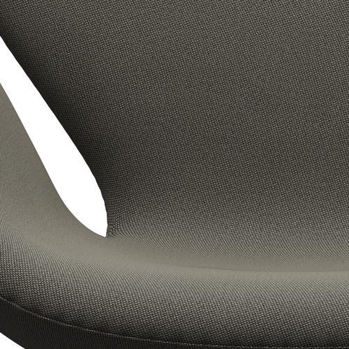 Fritz Hansen Swan Lounge Chair, Satin gebürstet Aluminium/Felgen dunkelgrau/beige