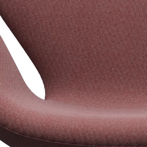 Fritz Hansen Swan Lounge Chair, Satin Brushed Aluminium/Rims Darter Red/White