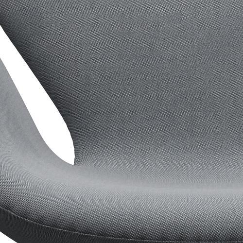 Fritz Hansen Swan Lounge Chair, Satin borstat aluminium/fälgar grå/vit