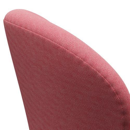 Fritz Hansen Swan Lounge Sillón, aluminio cepillado por satén/Rime claro rojo/blanco