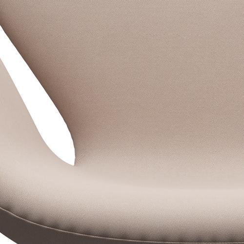 Fritz Hansen Swan Lounge Chair, Satin Brushed Aluminium/Rime Sand Light