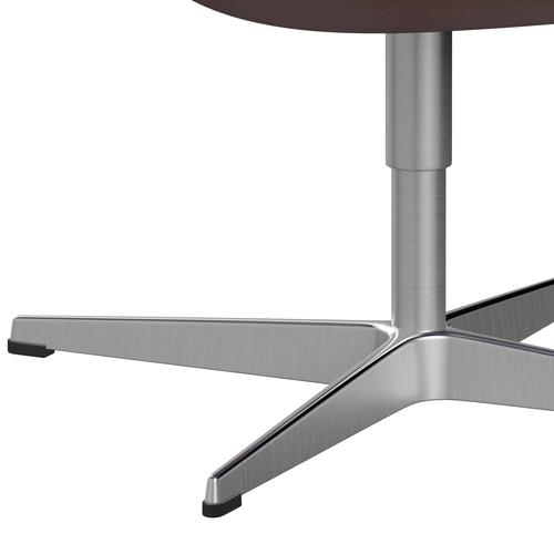 Sedia da salotto Fritz Hansen Swan, alluminio spazzolato in raso/rustico rustico rustico