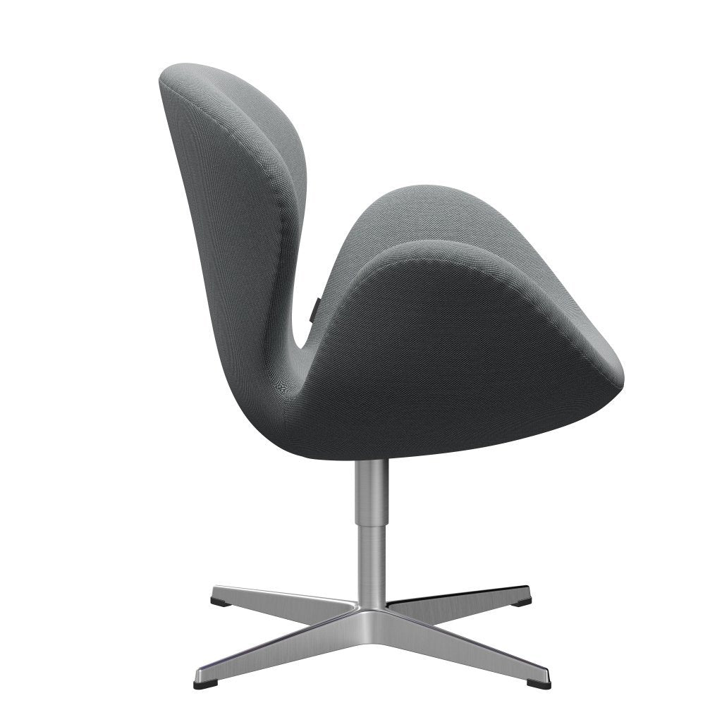 Fritz Hansen Swan Lounge Chair, Satin Brushed Aluminium/Steelcut Trio Grey