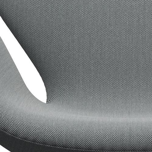 Fritz Hansen Swan Lounge椅子，缎面铝制铝/钢盘三重奏灰色