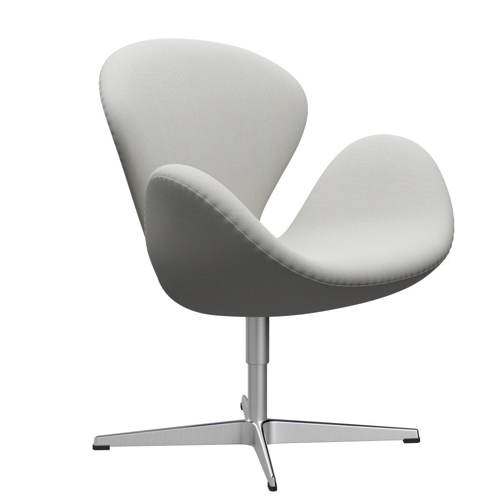 Fritz Hansen Swan Lounge Silla, aluminio cepillado por satén/trío de chaqueta de acero delicada menta verde