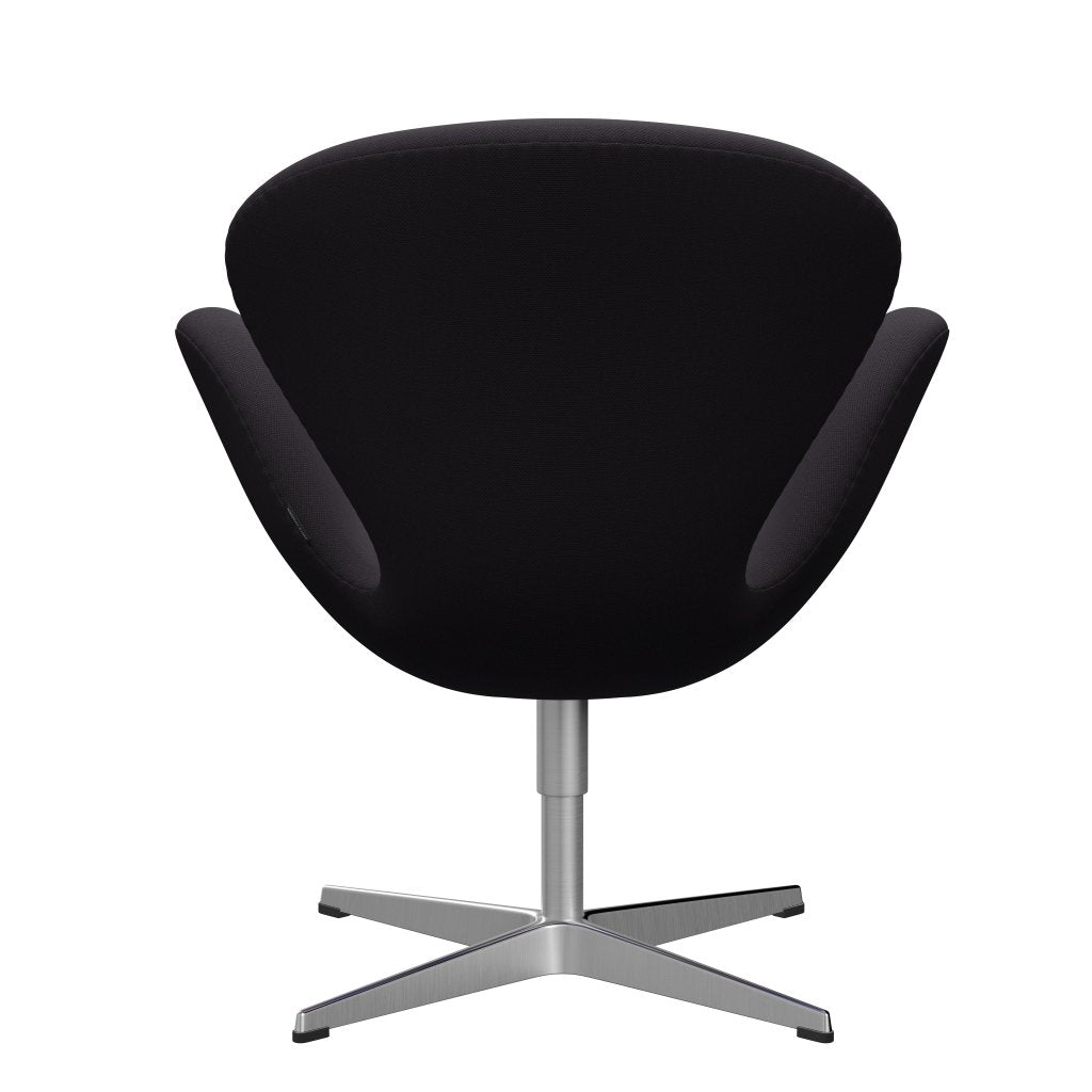 Fritz Hansen Chaise salon de cygne, aluminium brossé en satin / Steelcut Violet Dark