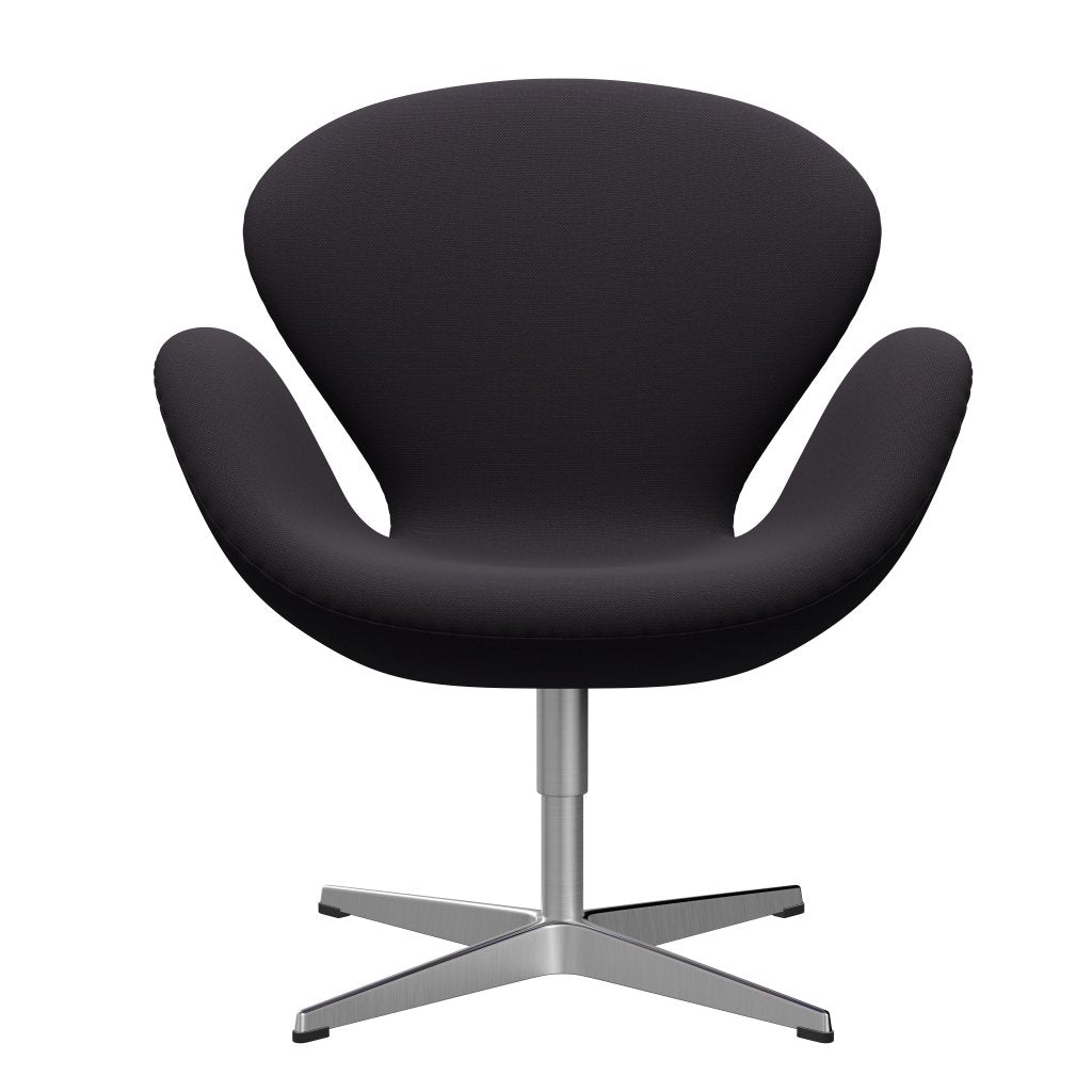 Fritz Hansen Swan Lounge Stuhl, Satin gebürstet Aluminium/Stahlkut Violett Dunkel