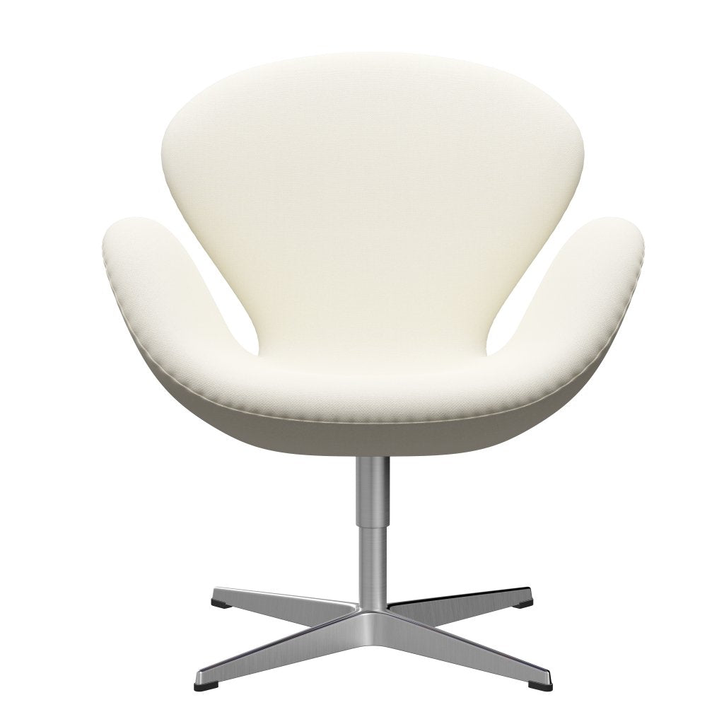 Fritz Hansen Swan Lounge Stuhl, Satin gebürstet Aluminium/Sunniva Crème