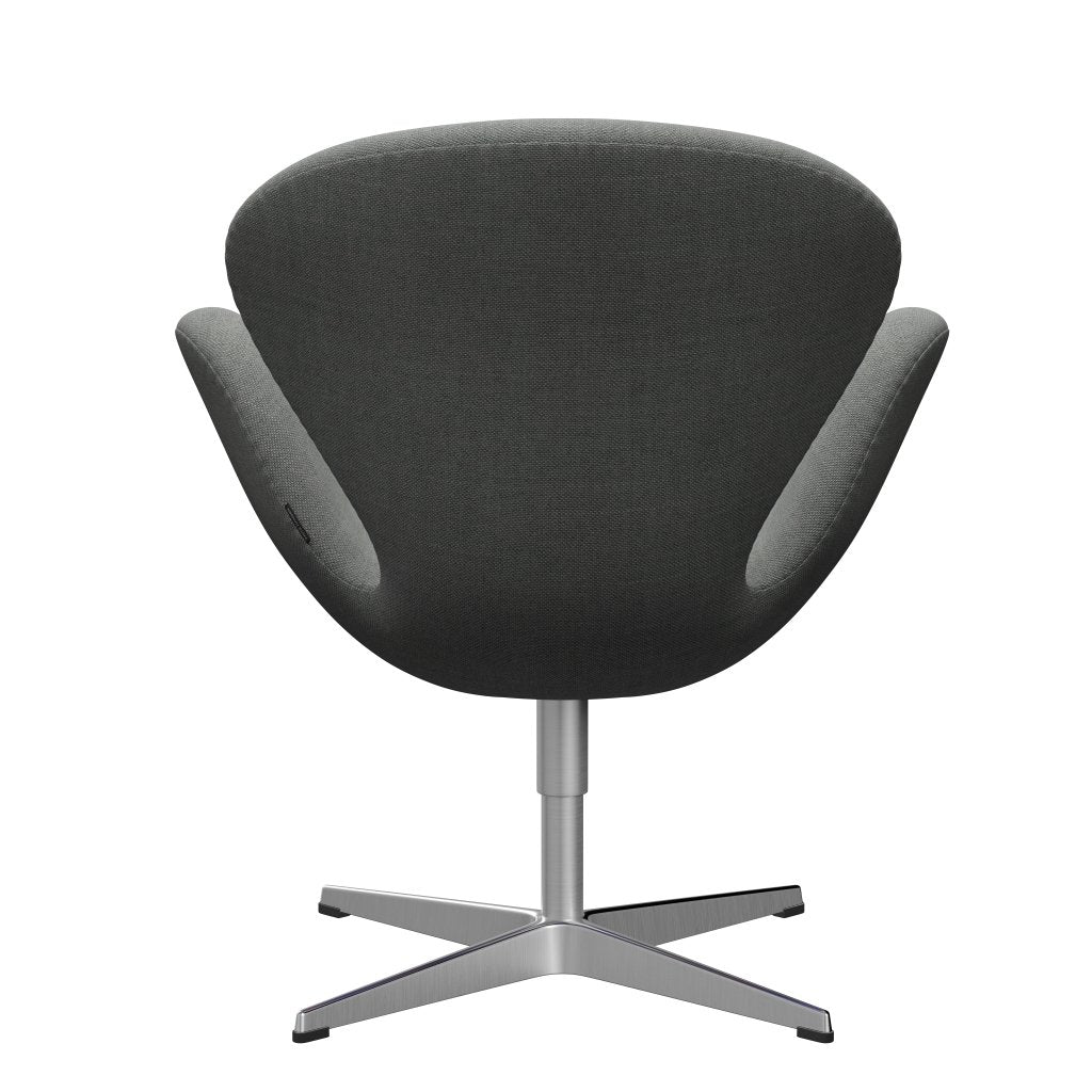 Sedia fritz Hansen Swan Lounge, alluminio spazzolato in raso/grigio solare