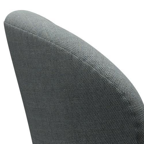 Fritz Hansen Chaise salon de cygne, aluminium brossé en satin / sunniva gris / vert pâle