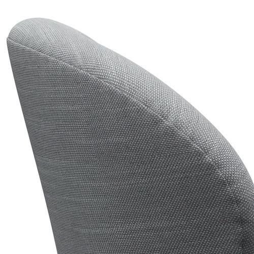 Fritz Hansen Chaise salon de cygne, aluminium brossé en satin / sunniva gris clair / bleu clair