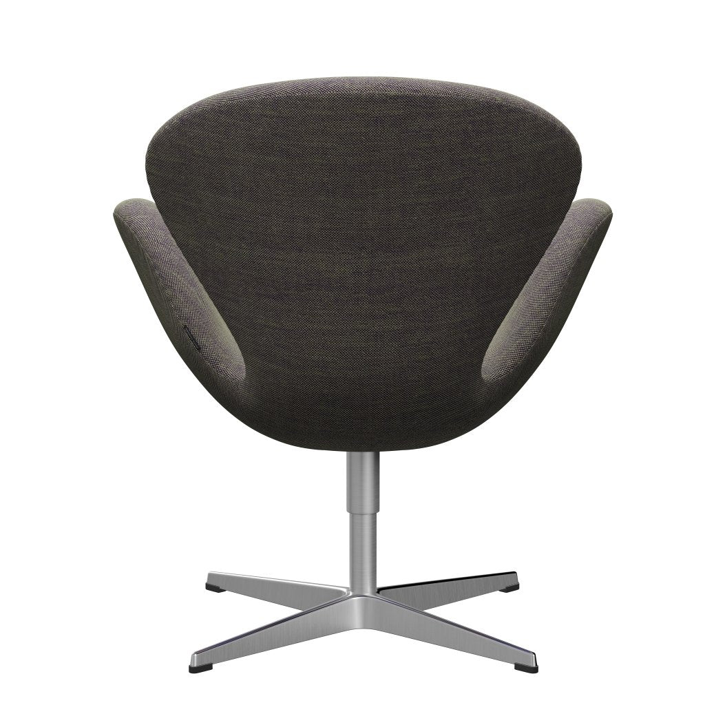 Fritz Hansen Swan Lounge Stuhl, Satin gebürstet Aluminium/Sunniva hellgrün/violett