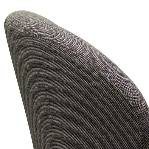 Fritz Hansen Chaise salon de cygne, aluminium brossé en satin / sunniva vert clair / violet