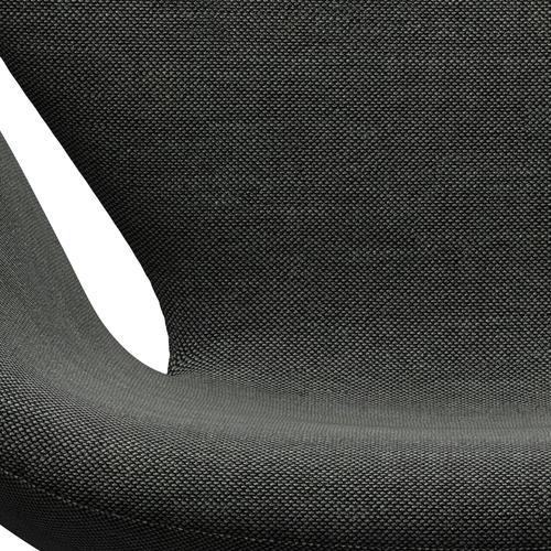 Fritz Hansen Swan Lounge Stuhl, Satin gebürstet Aluminium/Sunniva hellgrau/dunkelgrau