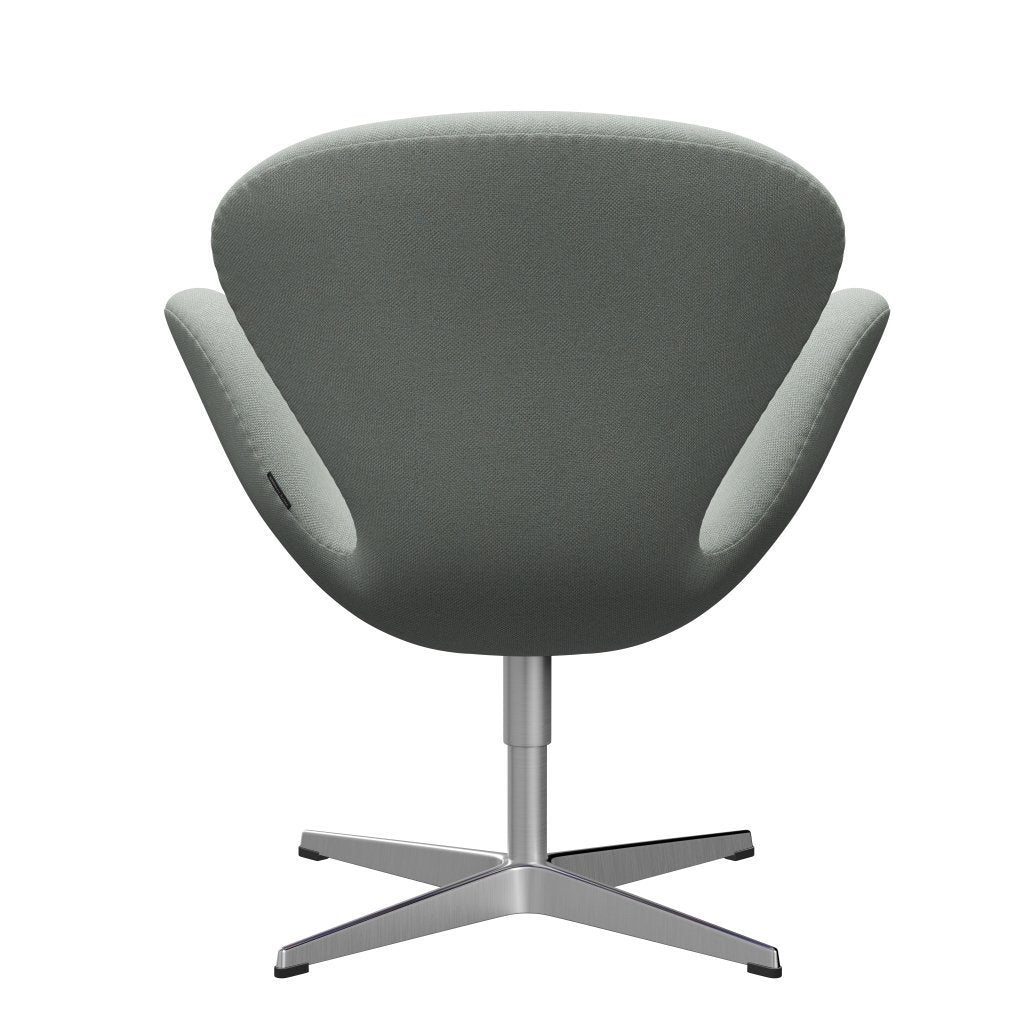 Fritz Hansen Swan Lounge Sillón, aluminio cepillado por satén/Sunniva Mint Green