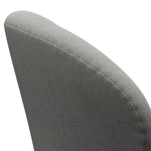 Sedia fritz Hansen Swan Lounge, alluminio spazzolato in raso/sabbia solare/grigio chiaro